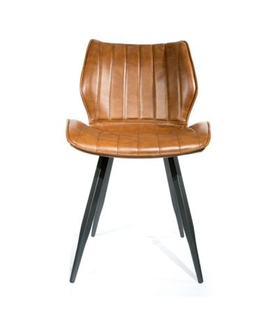 Alfa Dining Chair Vegan Leather Tan SET OF 2 by Bluebone | Style Our Home