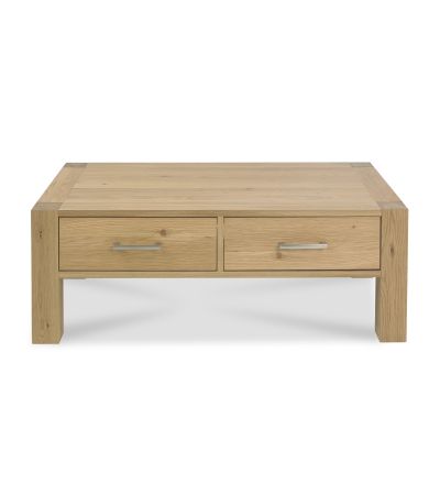 Turin Light Oak Coffee Table with Drawers