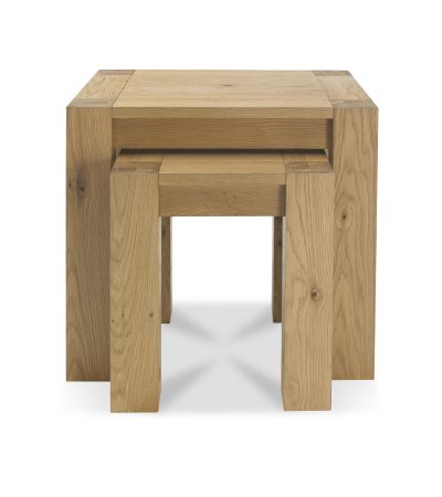 Turin Light Oak Nest of Lamp Tables - Style our Home
