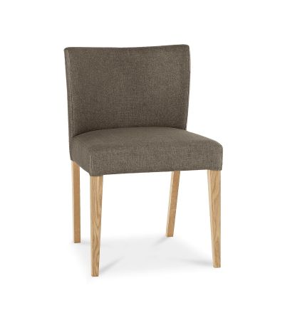 Turin Light Oak Upholstered Black Gold Dining Chair (a pair) - Style Our Home