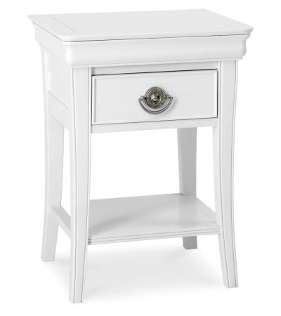 Chantilly White 1 Drawer Nightstand - Style Our Home