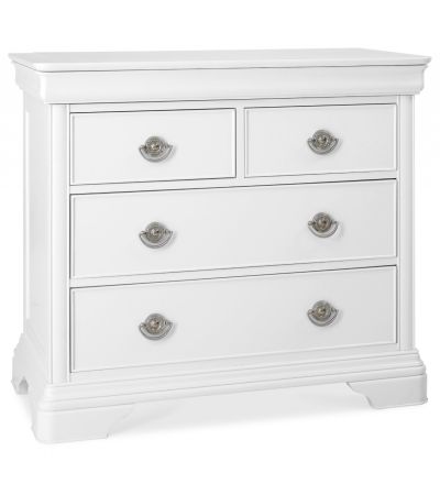 Chantilly White 2+2 Drawer Chest - Style Our Home
