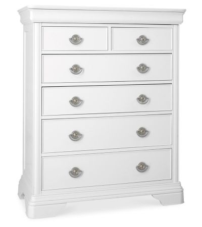 Chantilly White 2+4 Drawer Chest - Style Our Home