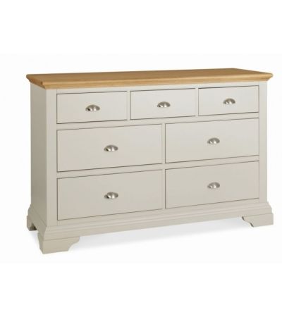 Hampstead Soft Grey & Pale Oak 3+4 Drawer Chest - Style Our Home