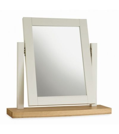 Hampstead Soft Grey & Pale Oak Vanity Mirror - Style Our Home