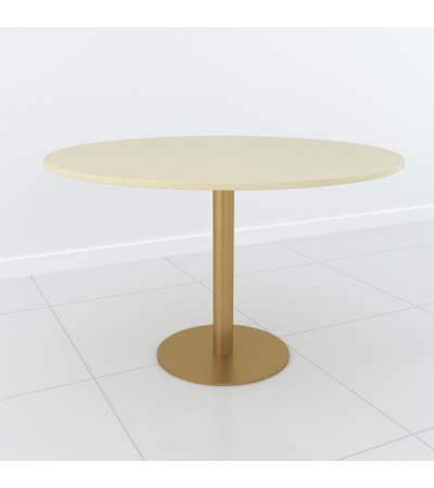 Studio Line Pedestal Dining Table - 4 Seater in Beige & Gold by Steve Bristow | Style Our Home