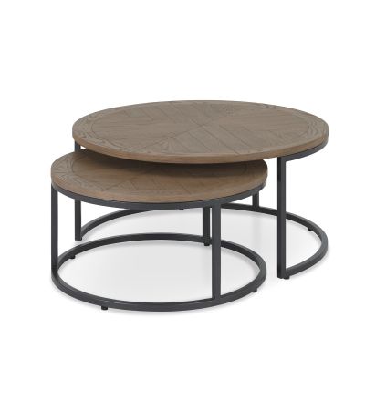 Chevron Weathered Ash Coffee Nest Of Tables by Bentley Designs | Style Our Home
