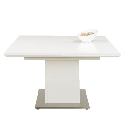 Gautier Setis White Lacquer Square Extending Dining Table  