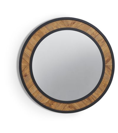 Ellipse Rustic Oak Wall Mirror by Bentley Designs | Style Our Home
