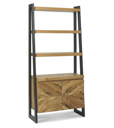 Ellipse Rustic Oak Open Display Unit by Bentley Designs | Style Our Home
