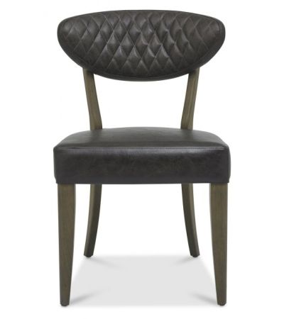 Ellipse Fumed Oak Upholstered Chair - Old West Vintage (Pair) by Bentley Designs | Style Our Home