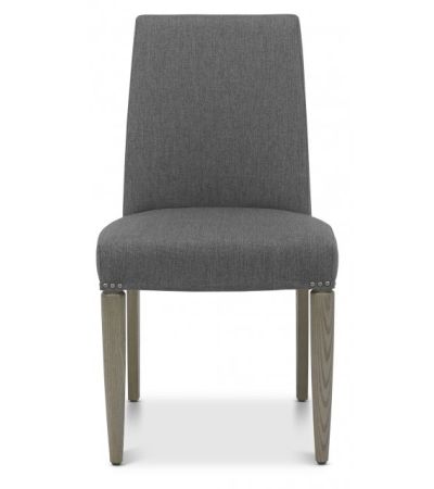 Monroe Silver Grey Upholstered Chair - Slate Grey Fabric (Pair) by Bentley Designs | Style Our Home