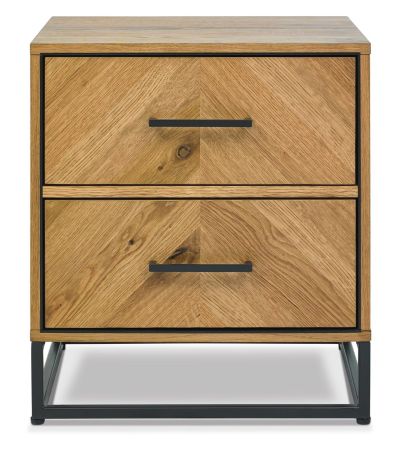 Riva Rustic Oak 2 Drawer Nightstand | Style Our Home