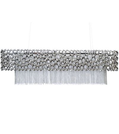 Venus Nickel Rectangular Chandelier  By Libra | Style Our Home