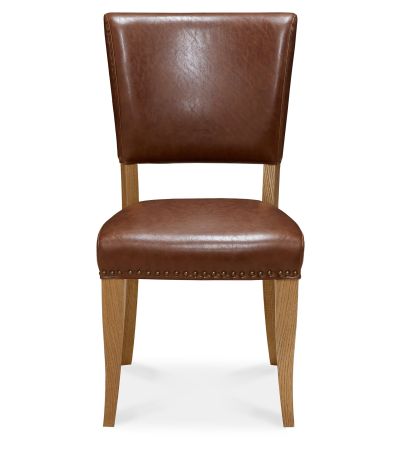 Belgrave Two Tone 6-8 Seater Table & 6 Ivory Chairs in Rustic Espresso Faux Leather