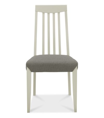 Bergen Grey Washed Oak 4-6 Seater Table & 4 Slat Back Chairs in Titanium Fabric