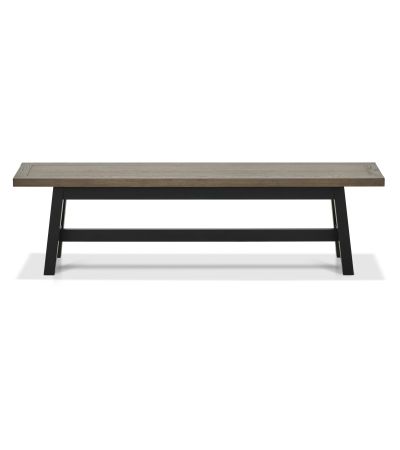 Camden Weathered Oak & Peppercorn Small Bench by Bentley Designs | Style Our Home