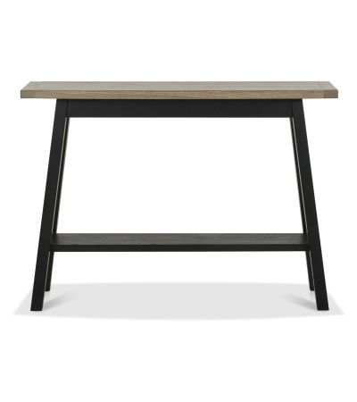 Camden Weathered Oak & Peppercorn Console Table With Shelf by Bentley Designs | Style Our Home