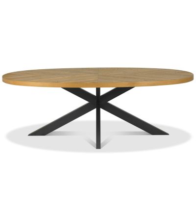 Ellipse Rustic Oak 8 Seater Dining Table by Bentley Designs | Style Our Home
