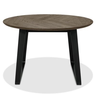 Emerson Weathered Oak & Peppercorn 4 Seater Circular Dining Table by Bentley Designs | Style Our Home
