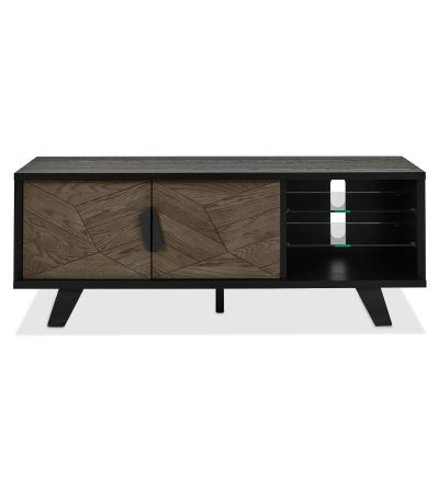Emerson Weathered Oak & Peppercorn Entertainment Unit by Bentley Designs | Style Our Home
