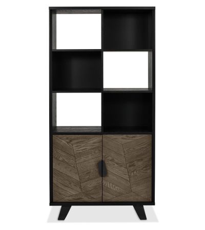 Emerson Weathered Oak & Peppercorn Display Cabinet by Bentley Designs | Style Our Home
