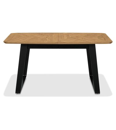 Emerson Rustic Oak & Peppercorn 4-6 Seater Extension Dining Table by Bentley Designs | Style Our Home
