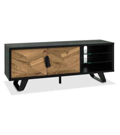 Emerson Rustic Oak & Peppercorn Entertainment Unit by Bentley Designs | Style Our Home
