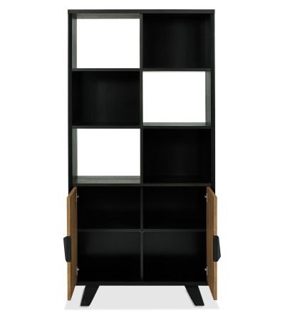 Emerson Rustic Oak & Peppercorn Display Cabinet by Bentley Designs | Style Our Home
