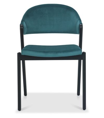 Camden Peppercorn Upholstered Chair in an Azure Velvet Fabric (Pair) by Bentley Designs | Style Our Home