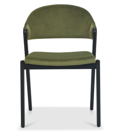 Camden Peppercorn Upholstered Chair in a Cedar Velvet Fabric (Pair) by Bentley Designs | Style Our Home