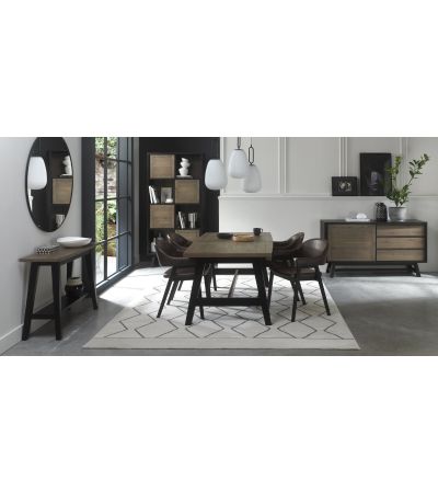 Camden Weathered Oak 4-6 Seater Table & 4 Arm Chairs in Old West Vintage by Bentley Designs | Style Our Home