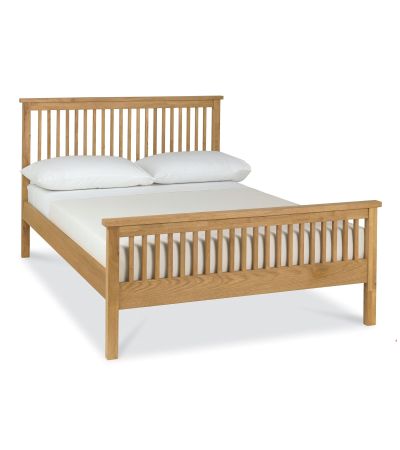 Atlanta Oak High Footend Kingsize Bedstead - Style Our Home