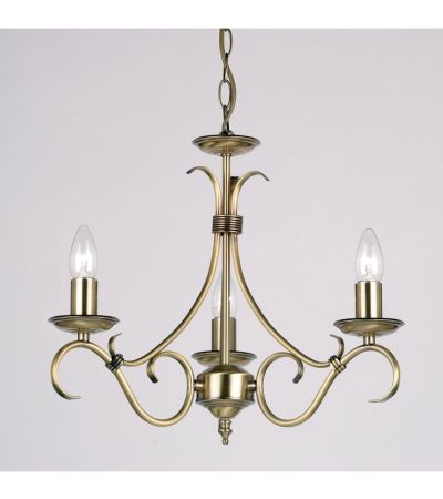 Bernice 3 Pendant Light Antique Brass