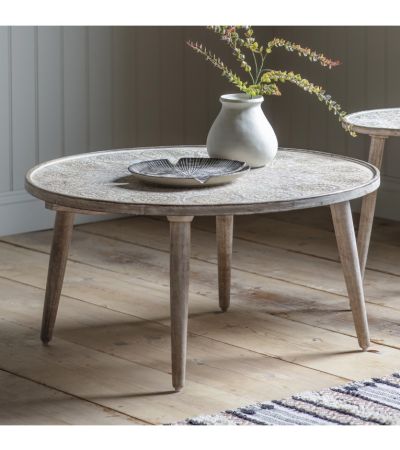 Agra Coffee Table Natural White