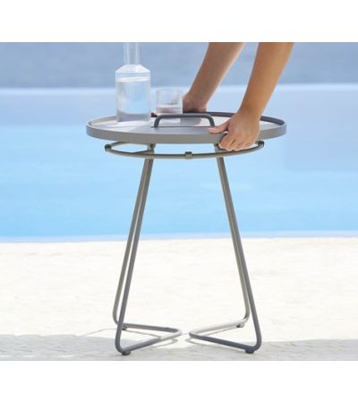 On-The-Move Small Light Grey Side Table by Cane-line | Style Our Home
