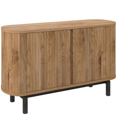 Vega Rustic Oak & Peppercorn Narrow Sideboard