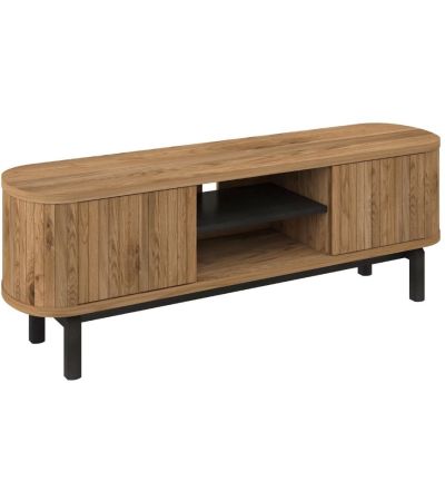 Vega Rustic Oak & Peppercorn Entertainment Unit