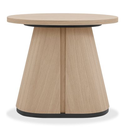 Vega Scandi Oak & Peppercorn Oval Lamp Table