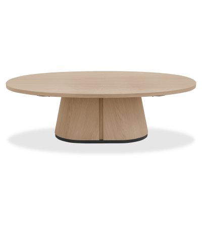 Vega Scandi Oak & Peppercorn Oval Coffee Table