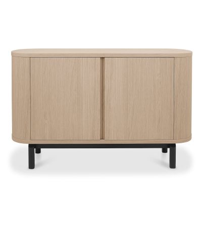 Vega Scandi Oak & Peppercorn Narrow Sideboard