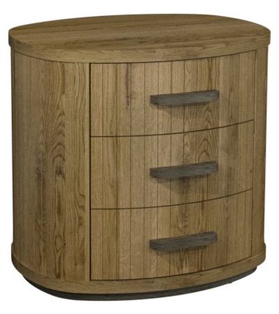 Vega Knotty Oak & Weathered Oak 3 Drawer Nightstand