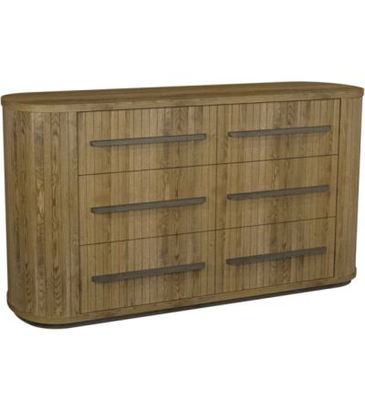 Vega Knotty Oak & Weathered Oak 6 Drawer Chest