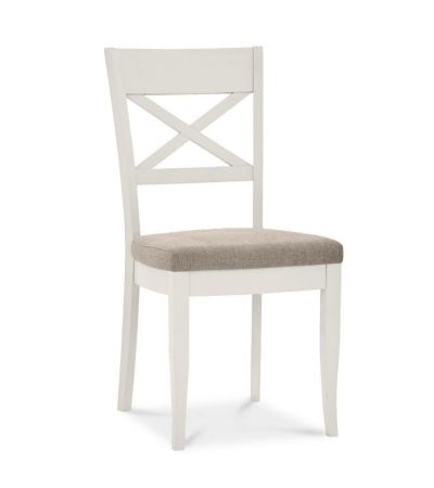 Montreux Soft Grey X Back Dining Chair (a pair) - Upholstered Seat 