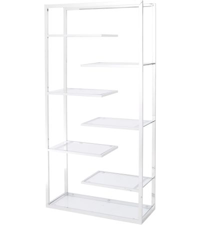 Linton Stainless Steel And Glass Display Unit - Style our Home