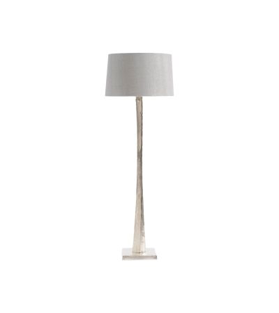 Iconic Trinity Silver Aluminium Floor Lamp With Grey Shade  By Libra | Style Our Home