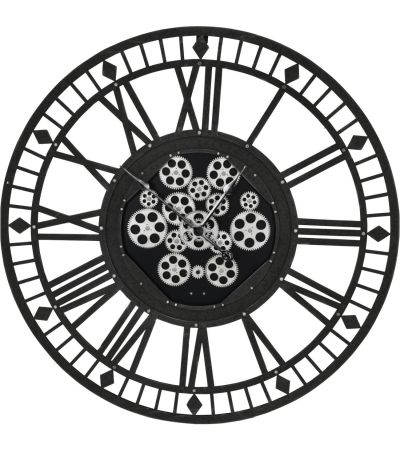 Gibson Grey Skeleton 90cm Moving Cog Clock by Ora Designs | Style Our Home