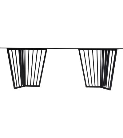 Abington Black Frame and Tinted Glass 200cm Dining Table  By Libra | Style Our Home