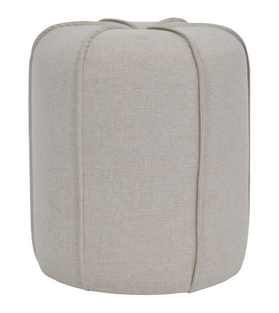 Seamed Button Stool in Oatmeal Fabric By Libra | Style Our Home