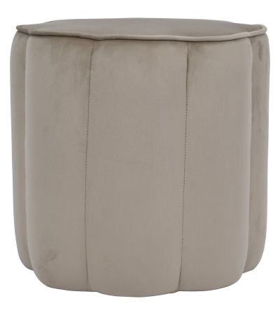 Scallop Footstool in Smokey Taupe Velvet by Libra | Style Our Home
